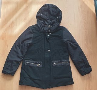 Abrigo negro niña talla 9-10