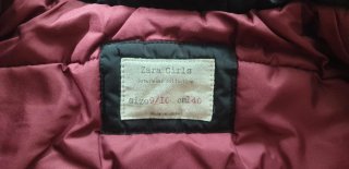 Abrigo negro niña talla 9-10
