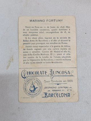 Chocolate juncosa Lote 2 cromos Hombres Célebres