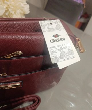 Borsa Charro nuova con tracolla bordeaux