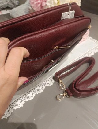 Borsa Charro nuova con tracolla bordeaux