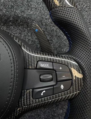 Volante BMW M Carbono Azul Série G | Airbag