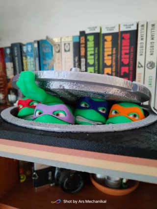 Tortugas Ninja '90. Portada película. 25*25*6cm