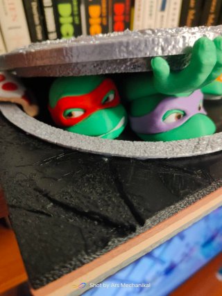 Tortugas Ninja '90. Portada película. 25*25*6cm