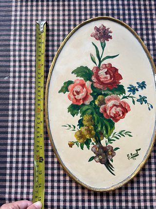 Pareja Cuadros Florales Vintage Firmados