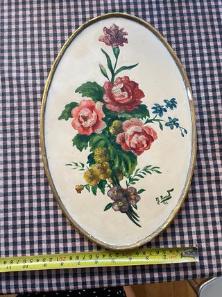 Pareja Cuadros Florales Vintage Firmados