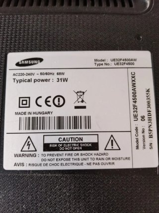 Televisión Samsung 32 Negra