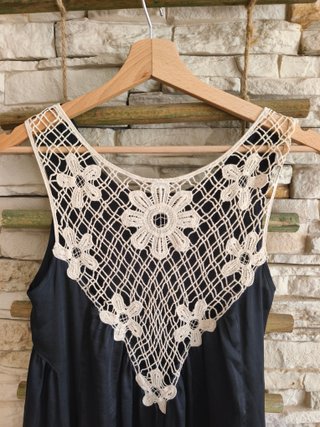 Blusa OVS nera con pizzo S