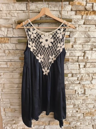 Blusa OVS nera con pizzo S