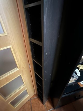 Estantería de madera negra 2m
