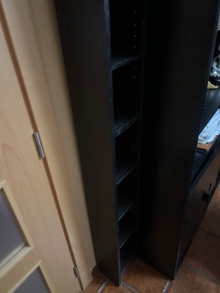 Estantería de madera negra 2m