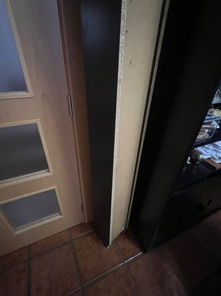 Estantería de madera negra 2m