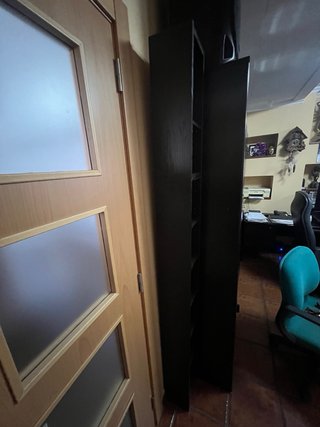 Estantería de madera negra 2m
