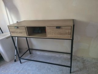 Mueble recibidor madera y metal