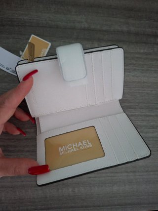 Portafoglio Michael Kors Bianco Oro
