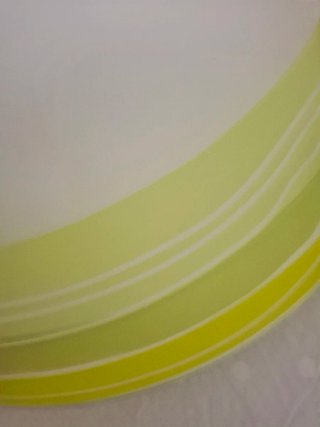Lámpara colgante cristal verde y blanco