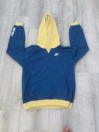 Sudadera Nike Capucha Azul y Amarillo XS
