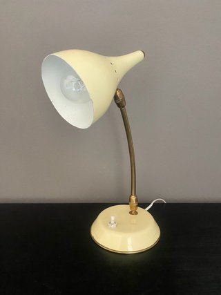 Lámpara flexo vintage Mid-Century beige