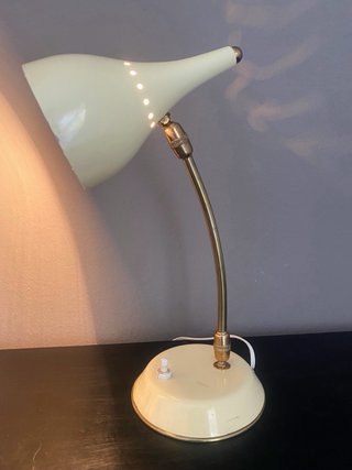 Lámpara flexo vintage Mid-Century beige