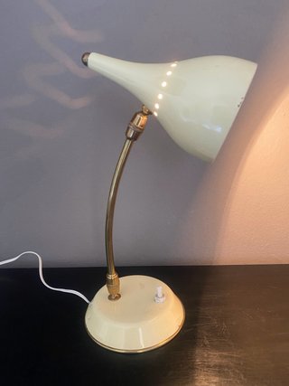 Lámpara flexo vintage Mid-Century beige