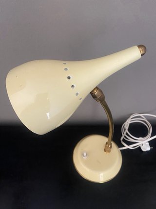 Lámpara flexo vintage Mid-Century beige
