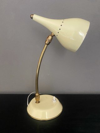 Lámpara flexo vintage Mid-Century beige