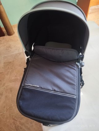 Carrito de bebé doble con plástico protector