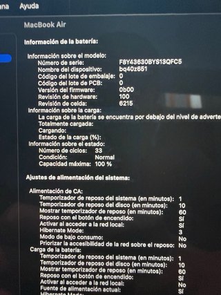 MacBook Air M3 8GB 256GB Plata