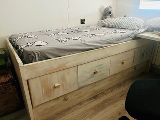 Cama nido con cajones y colchón