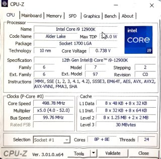 Intel Core i9-12900K 12th Gen Unlocked CPU