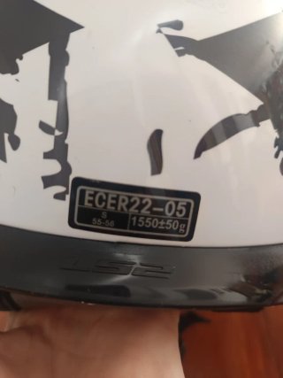 Casco Moto Integral LS2 Blanco, negro y rojo