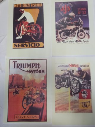 4 Carteles Motos Antiguas