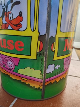 Cubo metálico Disney años 80