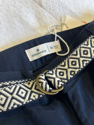 Shorts Springfield Azul con Cinturón