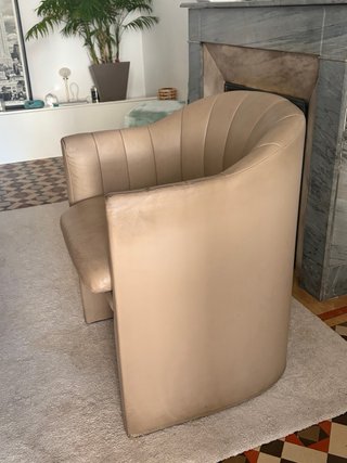 Sillón Vintage Beige Estilo Años 70/80