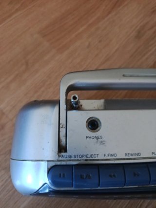 Radio Cassette Sanyo Azul/Plata