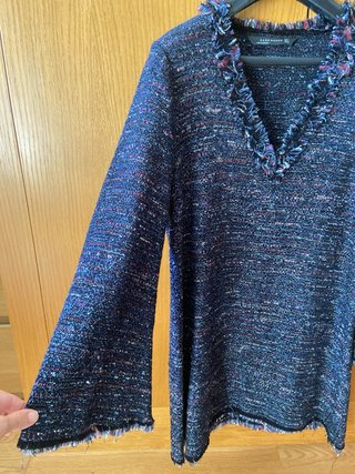 Vestido Tweed Zara Talla S, estilo Chanel