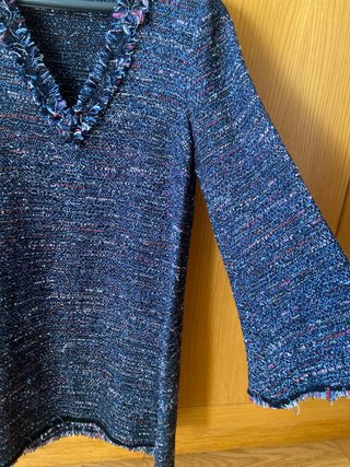 Vestido Tweed Zara Talla S, estilo Chanel