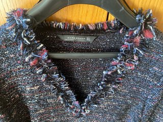 Vestido Tweed Zara Talla S, estilo Chanel