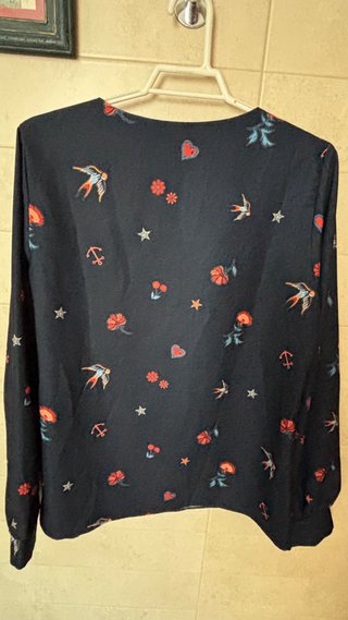 Blusa i.code by IKKS azul marino estampada