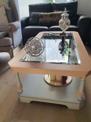 Mesa de centro madera y cristal