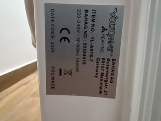 Radiador de aceite VOLTOMAT blanco