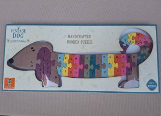Puzzle Perro Madera Alfabeto