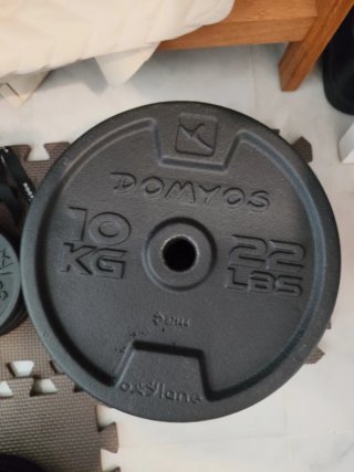 Juego de pesas con mancuernas y barra 93 kg