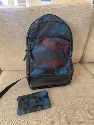 Mochila y cartera Coach camuflaje