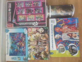 Lote 4 Puzzles + Juego Anatomía