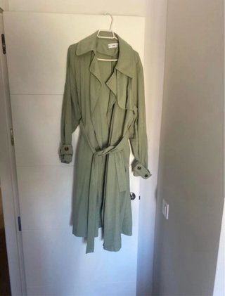 Gabardina fluida Mango Talla única verde oliva