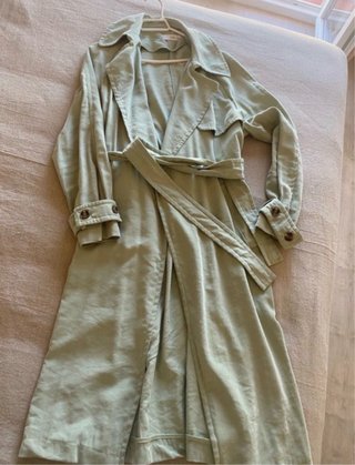 Gabardina fluida Mango Talla única verde oliva