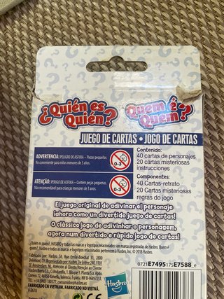 Juego de Cartas ¿Quién es Quién? Hasbro