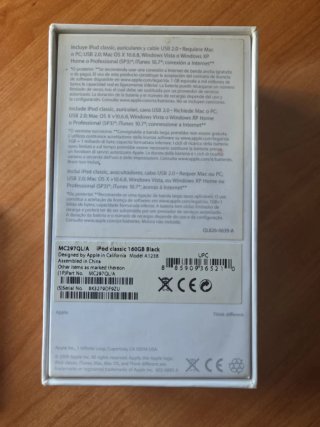 iPod Classic 160GB 7ª Gen + caja original
